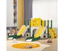 Glijbaan voor kleine kinderen, speelplaats met 2 glijbaan, telescoop, tunnel, trap, glijbaan, speelset voor kinderkamer, speelplaats, cadeau