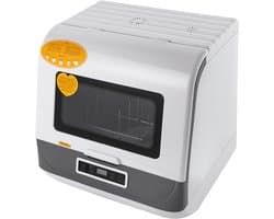 Compacte Vaatwasser - Tafelmodel Apparaat - Kleine Keuken - Snelle Wasprogramma's - 45 x 40 x 45 cm - Wit