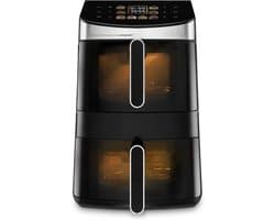 Heteluchtfriteuse - Dubbele Lade - Snelle Maaltijden - DualZone Heat - 115L Capaciteit - Zwart