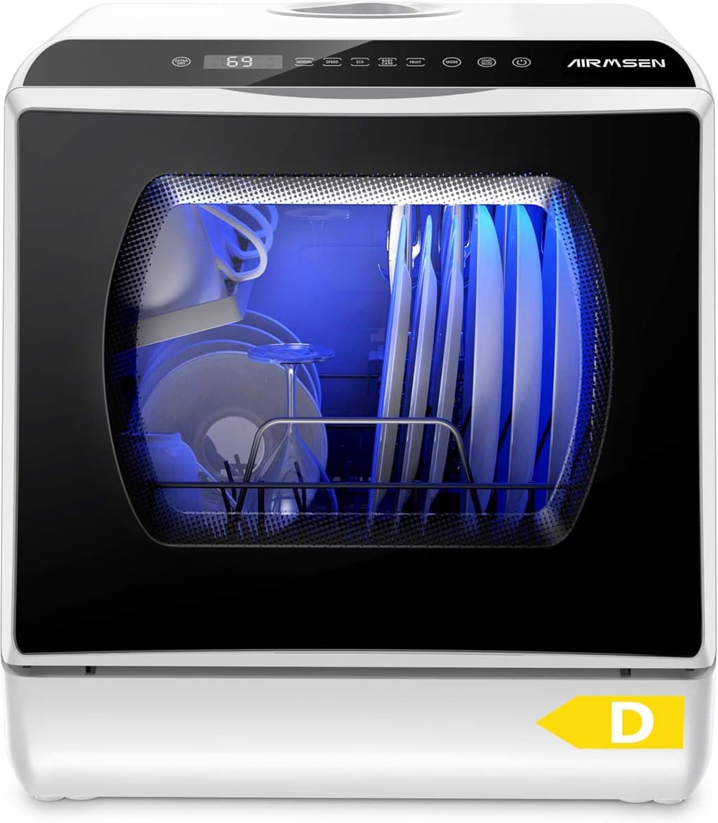 Mini vaatwasser - Kleine afwasmachine - 5 programma's - Energieklasse D - Wateraansluiting — afbeelding 1