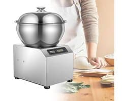 Professionele Deegmixer - Keukenmachine - Bakken en Braden - Bidirectionele Rotatie - 5kg Capaciteit - Zilver
