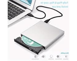 Externe DVD Speler - CD Brander - Bestanden Archiveren - Plug and Play - Draagbaar - Zwart