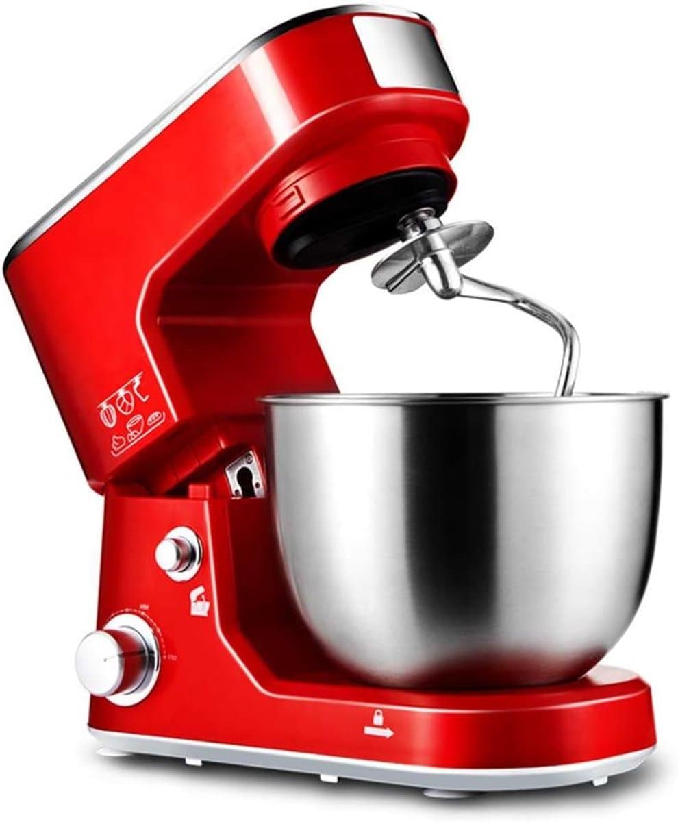 Keukenmachine - Mixer Deegmaker - Bakken Thuis - Krachtige Koper Motor - 5 Liter Kom - Rood — afbeelding 1