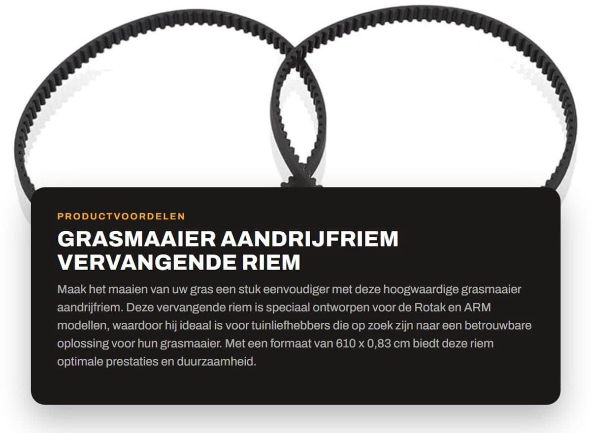 Dailygoods- Aandrijfriem 6,1 meter - Compatibel met Art.8846/8847/8848 - Nylon - 1,6 mm doorsnede - 6 x reservedraadspoel - Grijs - Grasmaaier — afbeelding 1