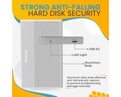 Draagbare Externe Harde Schijf 1TB USB 3.0 voor Opslaguitbreiding - Compatibel met PC, Mac, Laptop en Gameconsoles