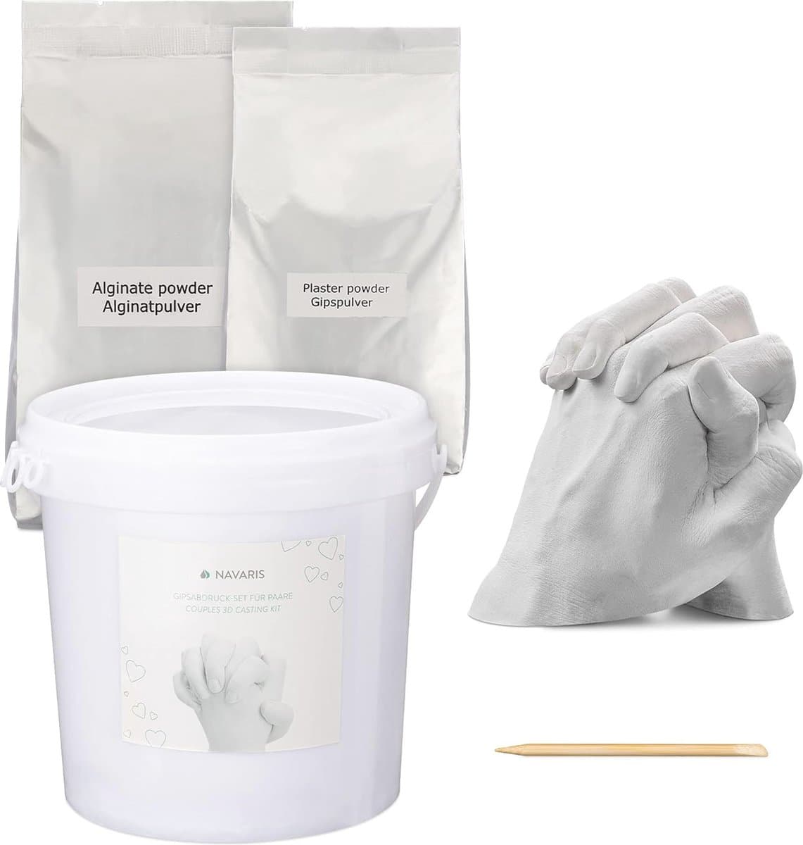 3D Gipsafdrukset voor Handen - Creatieve Bodycasting Set voor Koppels en Families — afbeelding 1