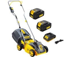 Draadloze Grasmaaier - Accugrasmaaier - Gazon Onderhoud - Borstelloze Motor - 32cm Maaibreedte