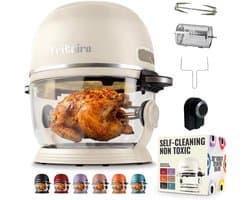 Heteluchtfriteuse - Airfryer - Gezond Frituren - Automatische Uitschakeling - 48 Liter - Wit