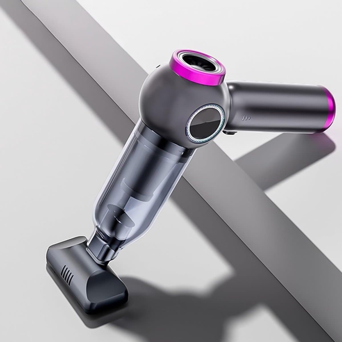 Auto Stofzuiger Draadloos - Kruimelzuiger - Handstofzuiger - Kleine Stofzuiger - Draadloze Stofzuiger - Air Duster Auto Stofzuiger Nat en Droog - Zwart — afbeelding 1