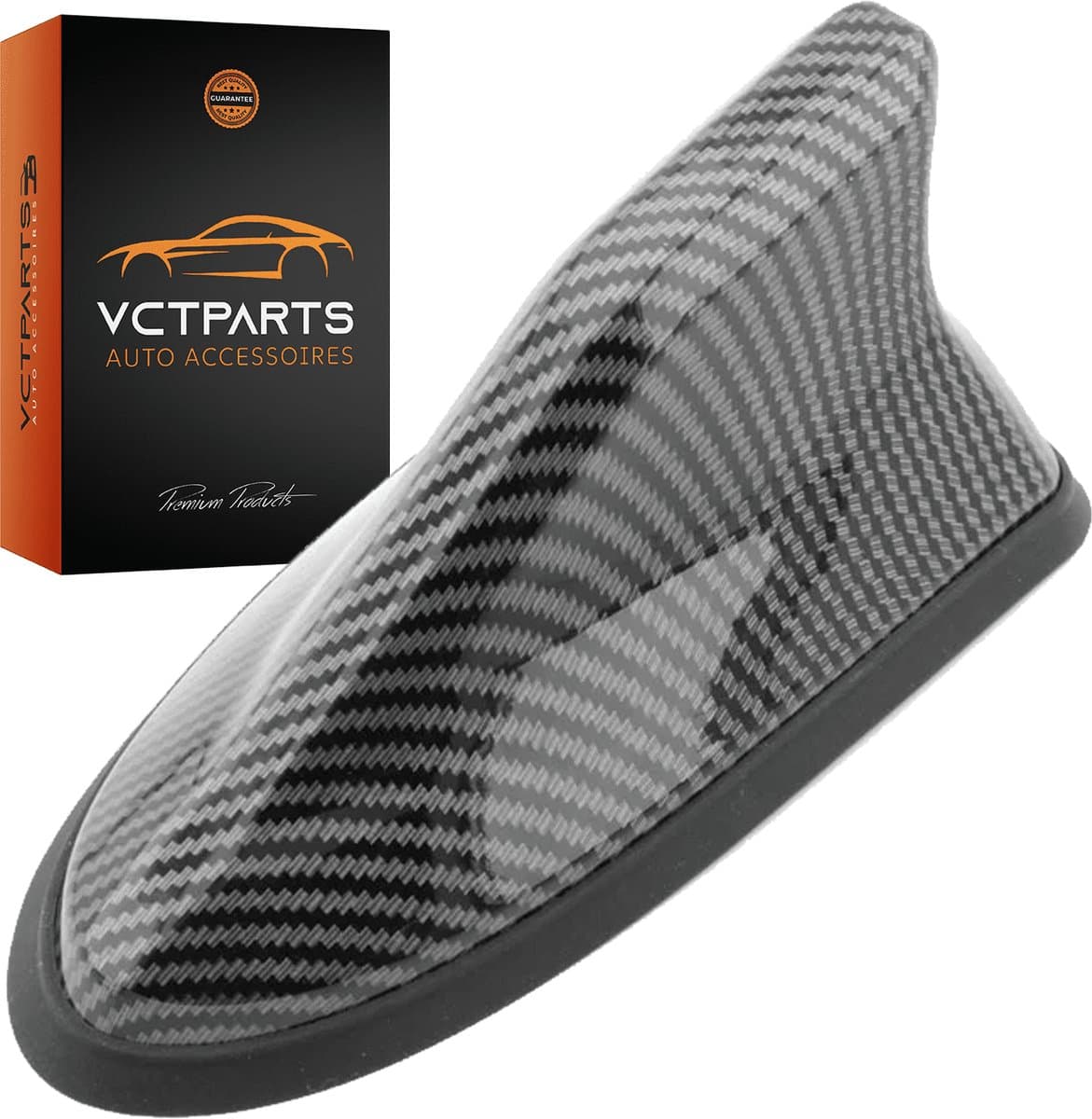 VCTparts® Universele Haaienvin Autoradio Antenne Carbon – Stijlvolle AM/FM Antenne voor Auto's met Eenvoudige Installatie — afbeelding 1