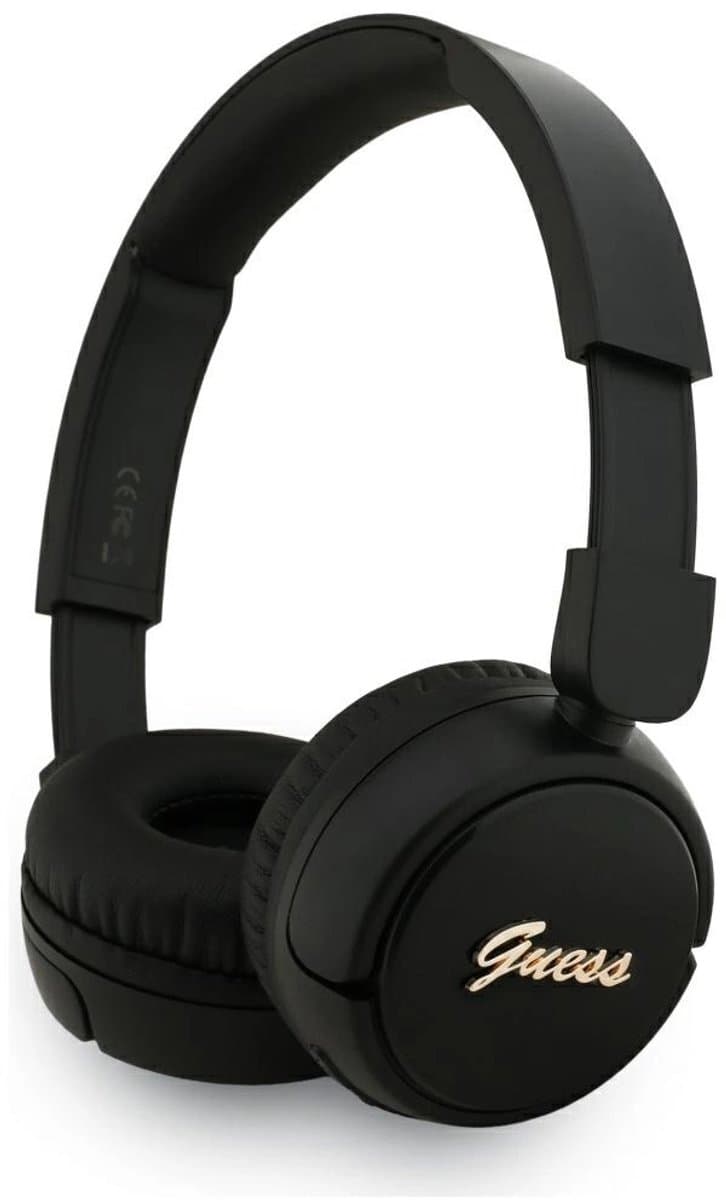 Guess Script Metal Logo Headphone - Geschikt voor Bluetooth Smartphones - Zwart — afbeelding 1