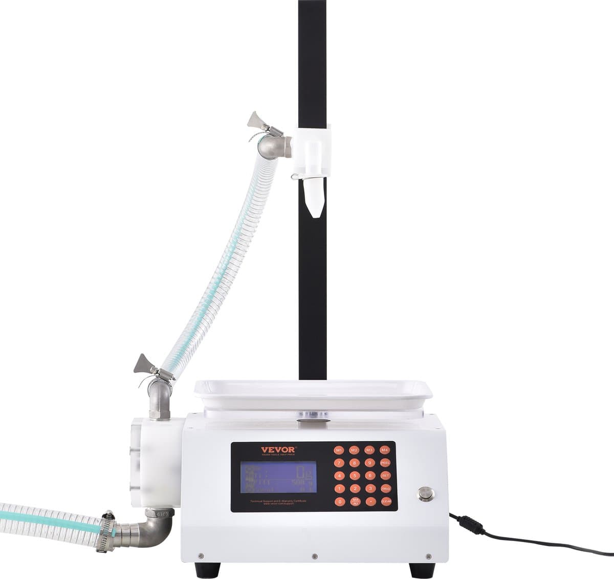 VEVOR Vulmachine 2L/min Vloeistofvulmachine 50-5000g Flessenvulmachine 315 x 260 x 175mm Pastavulmachine 120W Pomp Automatische Vulmachine Ideaal voor Honing, Melk en Meer — afbeelding 1