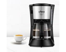 Ufesa Capriccio 6 Koffiezetapparaat – Filterkoffie – 6 Kopjes – 600W – Glazen Kan – Druppelstop – Permanent Filter