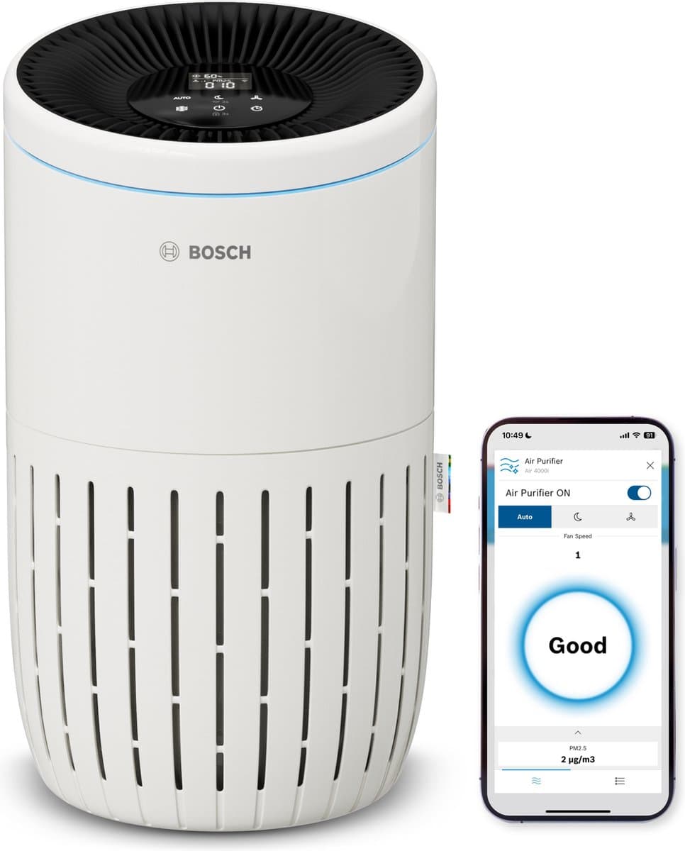Bosch Air 4000i App-Gestuurde Luchtzuiveraar - Schone Lucht voor Grote Ruimtes — afbeelding 1