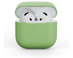 Jumada's Case Geschikt voor AirPods 4 Hoesje Hoes Siliconen met Clip Cover - Groen