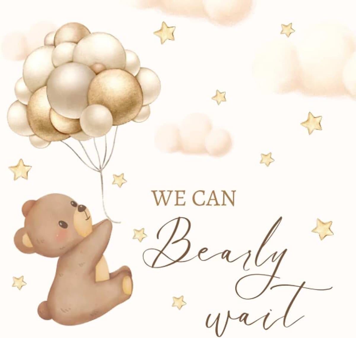 Bearly Wait: Teddy Bear Baby Shower Guest Book Neutral + BONUS Gift Tracker Log and Keepsake Pages | Advice for Parents Sign-In | Table Sign Gift — afbeelding 1