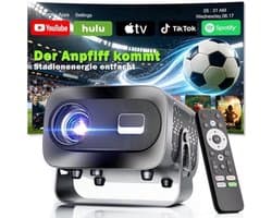 Mini Beamer 1000 ANSI Lumen - Full HD 1080p Resolutie - LED Projector - Android 13 Smart Beamer - Draagbaar Met Wifi En Bluetooth