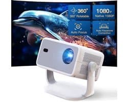 Beamer Native 1080P - 80W Vermogen - 1920 x 1080 Resolutie - LCD - Zwart - Voor Thuisbioscoop Projector
