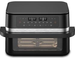 Vivid Green Dubbele Airfryer – 12L – Dual Zone met SYNC – Uitneembare Verdeler – Kijkvenster – 2950W – PFAS-vrij – Zwart