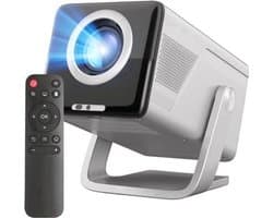 Beamer Draagbaar - 1000 ANSI Lumen Full HD 1080p - LED Projector - Android 14 Smart Systeem - Wi-Fi Bluetooth - Voor Thuisbioscoop En Buiten