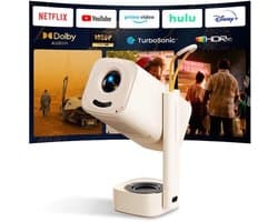 Beamer Draagbaar - 1080P FHD Wifi Bluetooth - 8W Speaker Dolby Audio - Tafelbladmontage - Voor Thuisbioscoop Gaming En Feest