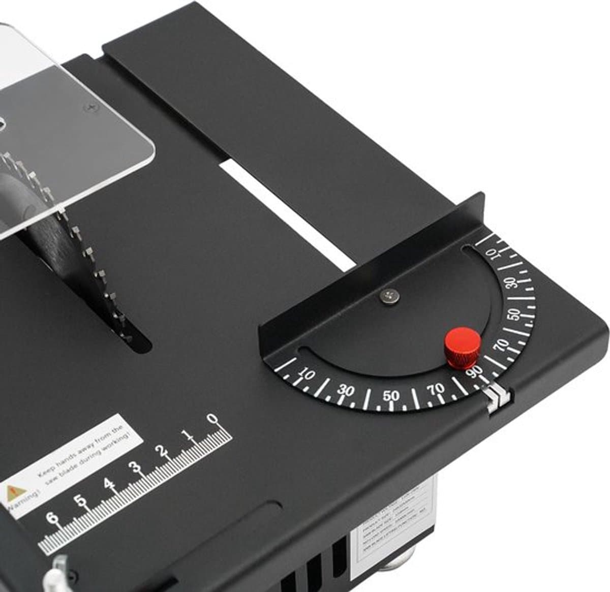 Tafelzaag Elektrisch - 110 mm Zaagblad - 200 W Vermogen - Zwart - Voor Hout En Kunststof - Mini Zaagmachine — afbeelding 1
