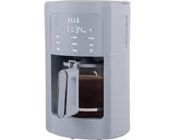 ELLE Digitale Koffiezetapparaat 12-14 Kopjes – Elektrisch Koffiezetapparaat met LED-Touchscreen, Sterkte-instelling, Permanent Filter en Automatische Uitschakeling - Blauw