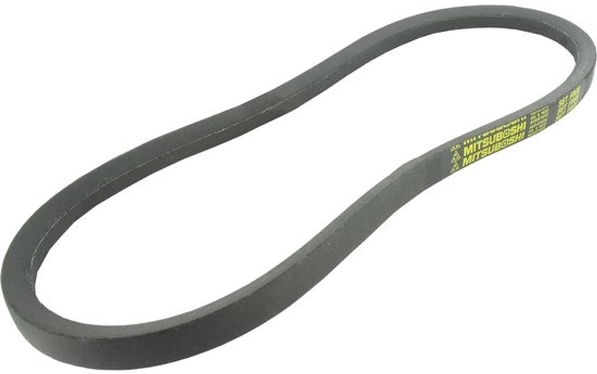V-snaar - Riem uit de A-serie - Voor grasmaaieraandrijving - Trapeziumvormig profiel - 13 x 8 x 800 mm - Zwart — afbeelding 1
