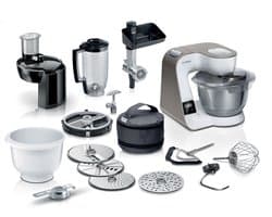 Bosch - MUM5XL74 - Serie 4 Keukenmachine met weegschaal en timer MUM 5 1000 W Wit, Champagne MUM5XL74