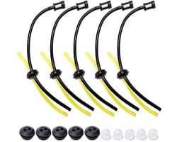 5 Sets Universele Brandstoffilterset, Grasmaaier Brandstofleiding, Brandstofslang met Filter Primer Lamp Assy, Maaimachine Maaier Brandstofbuis Strimmer voor Maaier Bosmaaier, Grasmaaier