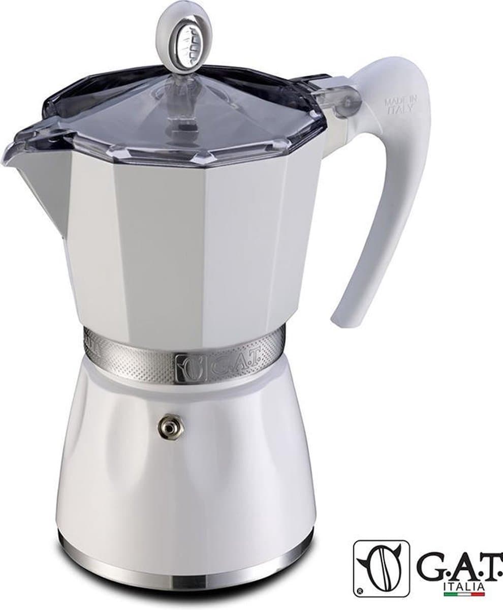 G.A.T. Italia Bella Wit 6 kops - Percolator - 300ml - Made in Italy — afbeelding 1