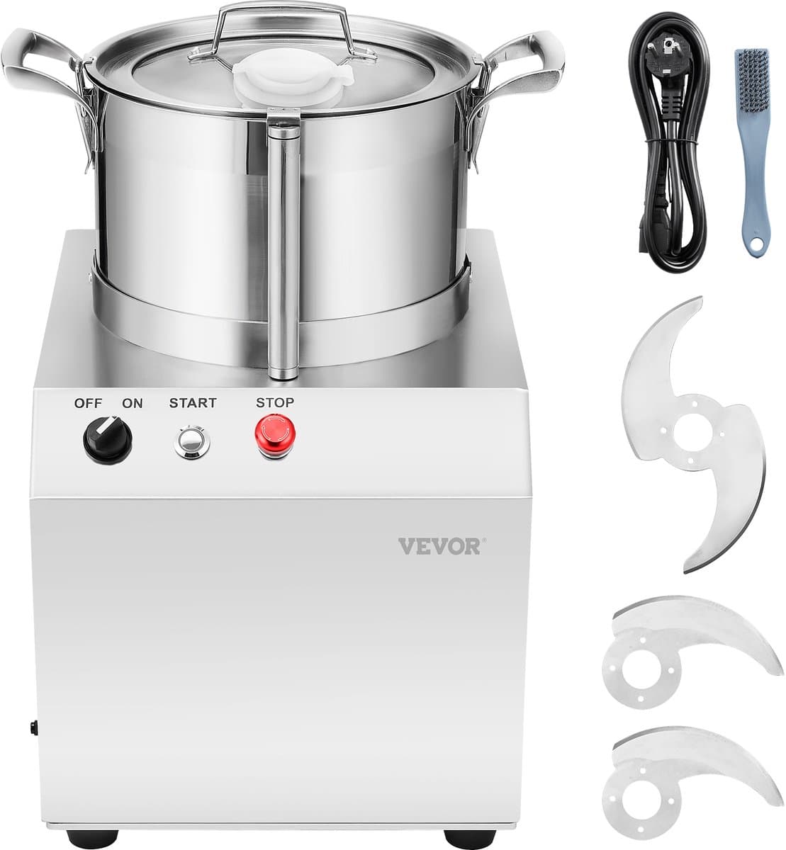 VEVOR Keukenmachine Groentesnijder 6L Voedselveilige Roestvrijstalen Mixer — afbeelding 1