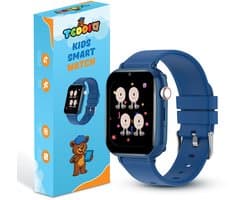 TeddiQ 4G Smartwatch - GPS Kinder Smartwatch - GPS Tracker & Videobellen - Blauw - WhatsApp & Spraakmemo’s - SOS knop - Smartwatch Kinderen