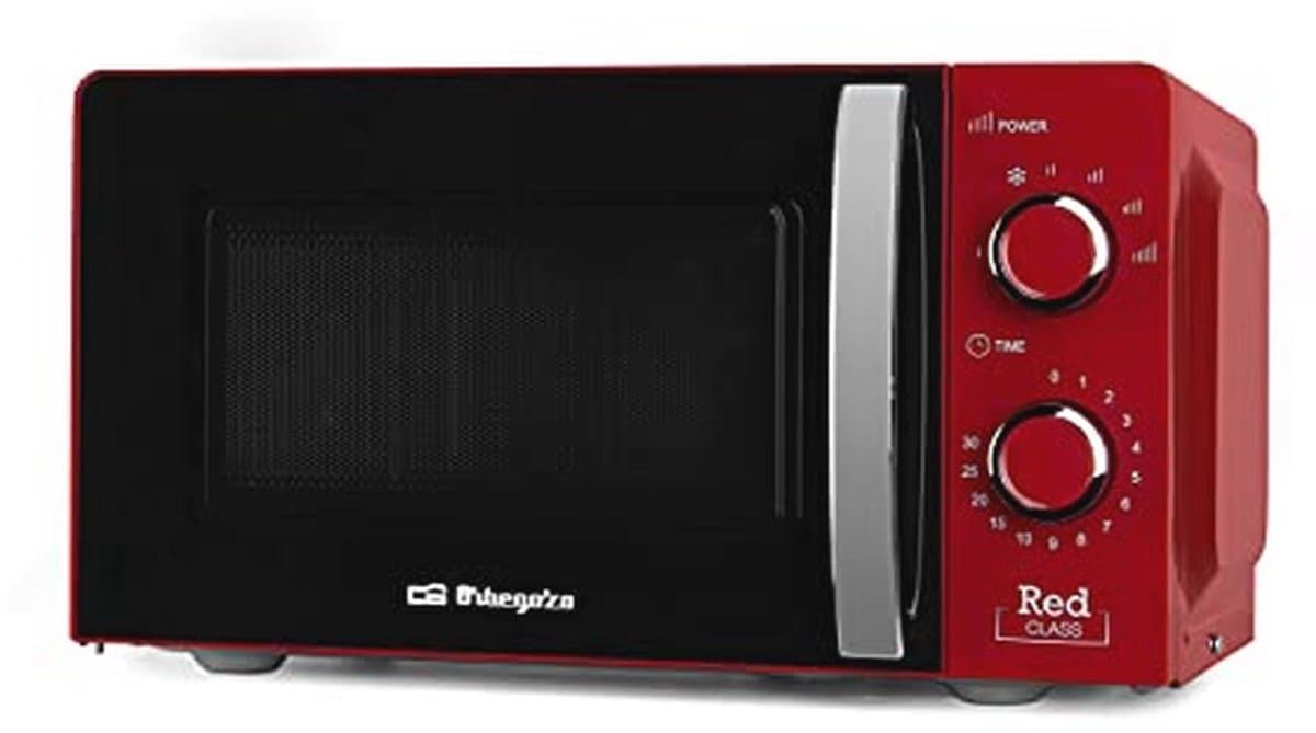 Magnetron 20L Capaciteit met 6 Niveaus, Timer en Ontdooi Programma - 700W, Rood — afbeelding 1