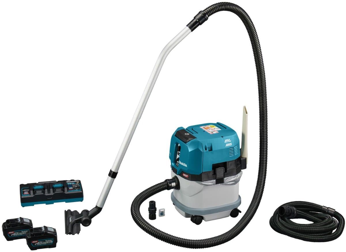Makita VC004GLT21 Accu stofzuiger L-klasse + AWS-zender XGT 40V Max 5.0Ah — afbeelding 1