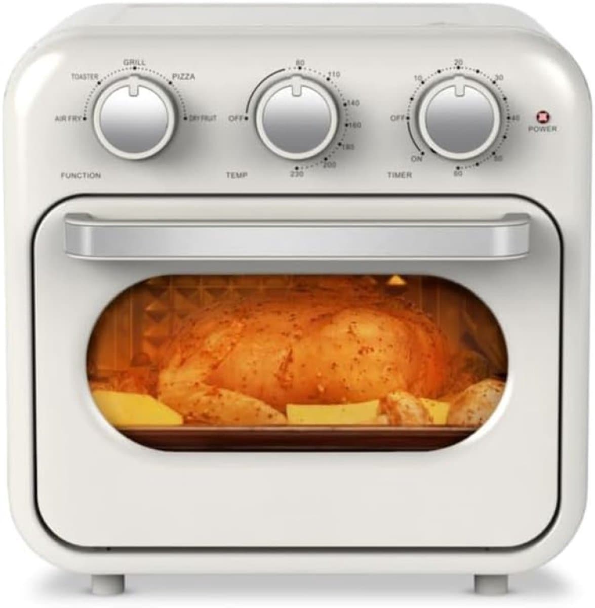Retro Luchtfriteuse - met 3-in-1 Functies en 16 Liter Inhoud - Airfryer — afbeelding 1