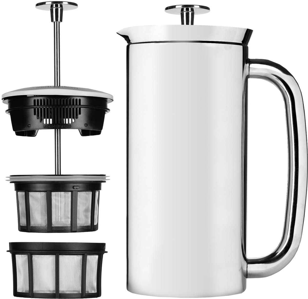 ESPRO - P7 French Press - Dubbelwandige Koffiemaker uit Gepolijst Roestvrij Staal - 946ml - met dubbele Micro-Filter - Houdt je koffie langer heet - perfect voor thuis en op reis — afbeelding 1