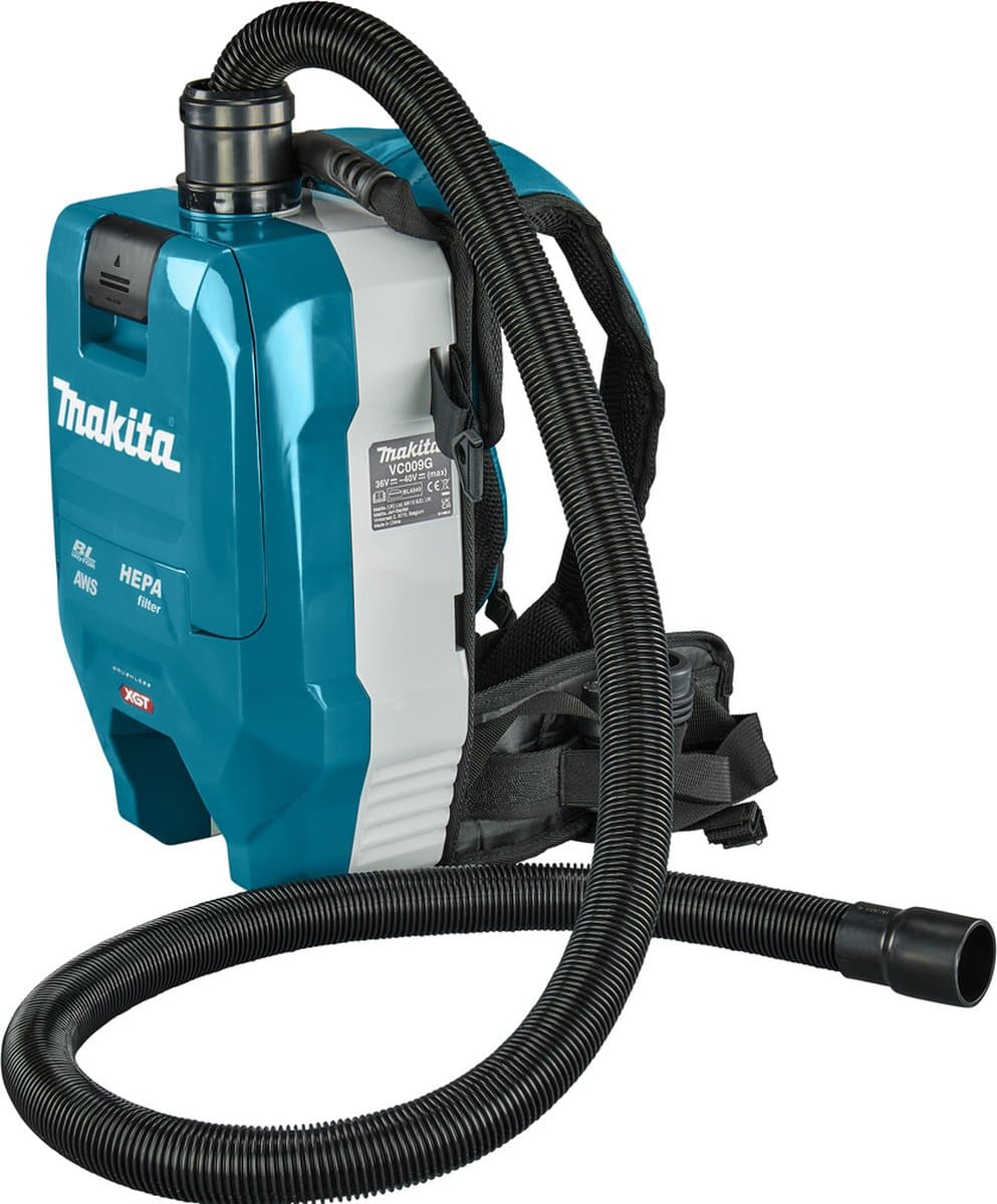 Makita VC009GZ01 Accu rugstofzuiger met machineaansluiting + AWS-zender XGT 40V Max Basic Body — afbeelding 1