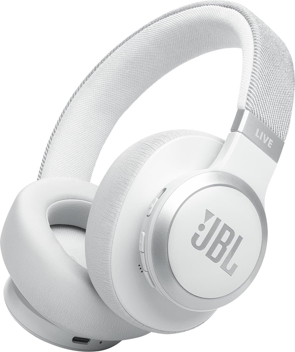 JBL Live 770NC JBLLIVE770NCWHT Over-ear Draadloze hoofdtelefoon met Noise-cancelling Wit — afbeelding 1