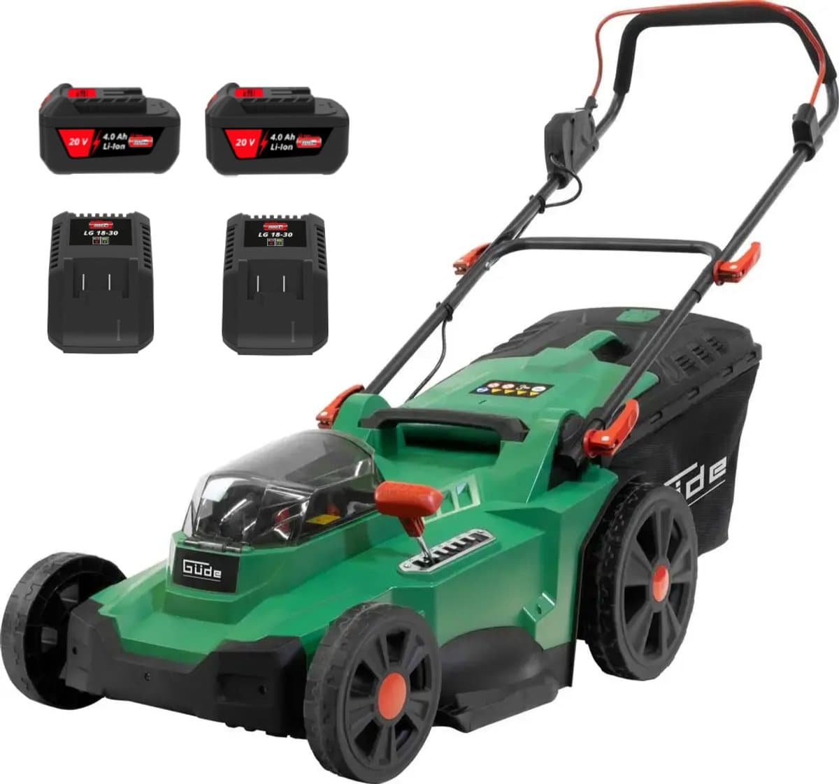 Güde Accu Grasmaaier 430/40-8 Inclusief 2x 4,0 Ah Accu & Lader - 43cm — afbeelding 1