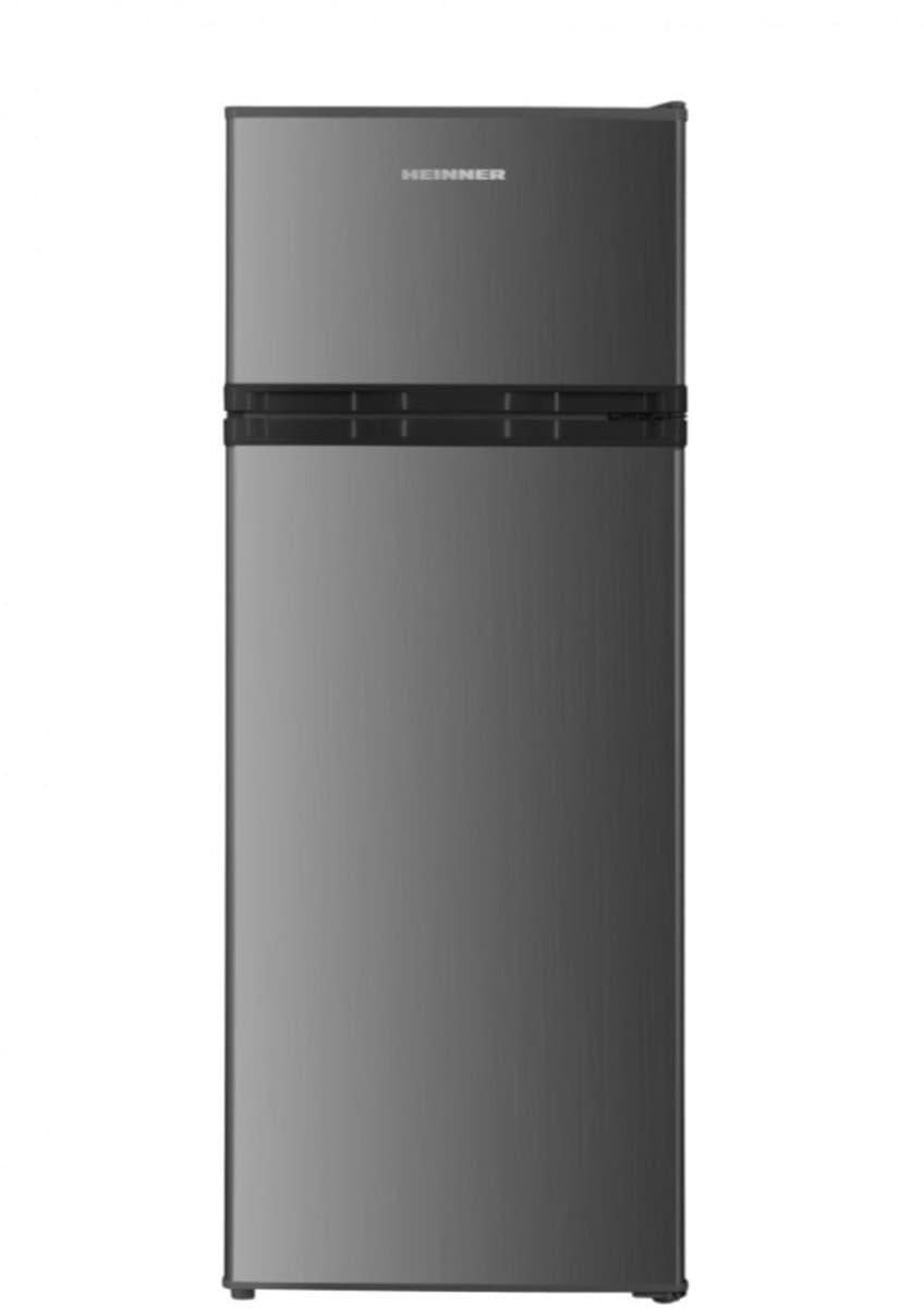 Heinner HF-H2206XE++ Koel-vriescombinatie – 206 L – LED-verlichting – Omkeerbare Deur – Instelbare Mechanische Thermostaat – Donker Zilver – 5 Jaar Garantie — afbeelding 1