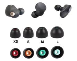CHPN - Siliconen dopjes geschikt voor Sony in-ear koptelefoon - Zwart - 4 paar - 4 maten - Vervangende dopjes voor Sony in ear koptelefoon