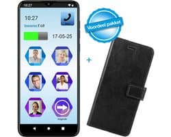 SeniorenTAB Easy Smartphone Voordeelpakket – Eenvoudige Senioren Smartphone – 64GB – Bellen en Beeldbellen via Foto's – Inclusief Beschermhoes