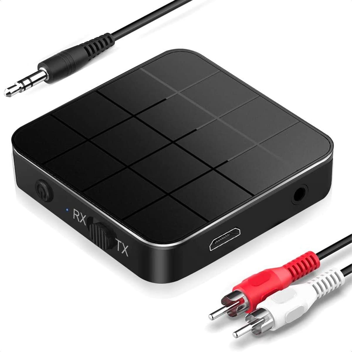 Strex Bluetooth Transmitter Receiver 2-in-1 - AUX en RCA Adapter - Draadloze Audio Zender en Ontvanger - BT 5.0 - Bluetooth Receiver — afbeelding 1
