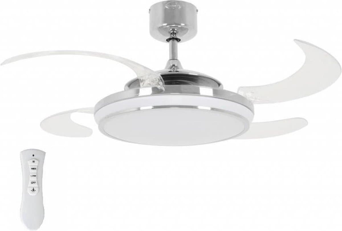 LT-Luce Plafondventilator Fanaway LED Chroom — afbeelding 1