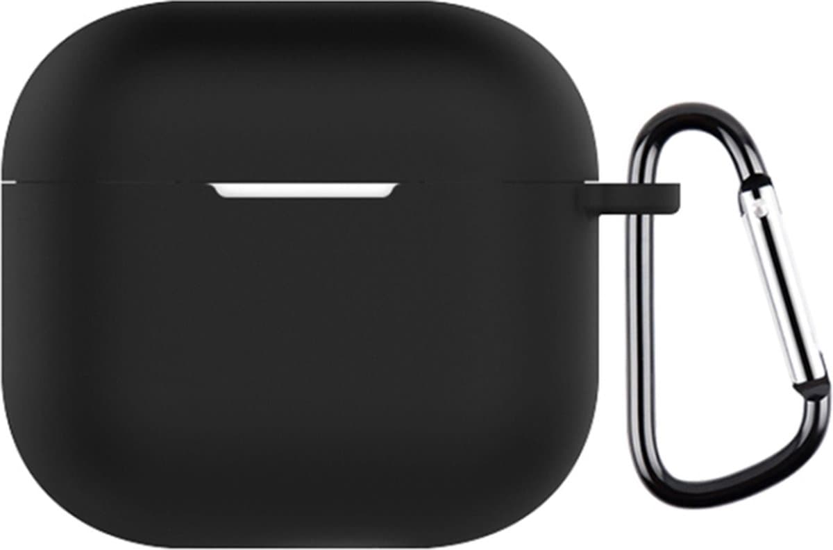 Telestore - hoesje geschikt voor AirPods 4 / Airpods 5 soft case cover - zwart - TPU hoesje Beschermhoes - AirPods 4 / 5 Cover - AirPods 4 / 5 hoesje - Geschikt voor Apple Airpods 4 en Airpods 5 - gel hoesje met sleutelhanger — afbeelding 1