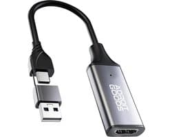 AdroitGoods HD Capture Card - HDMI naar USB-A / USB-A - Video Capture - Cam link - Video grabber - Streamen