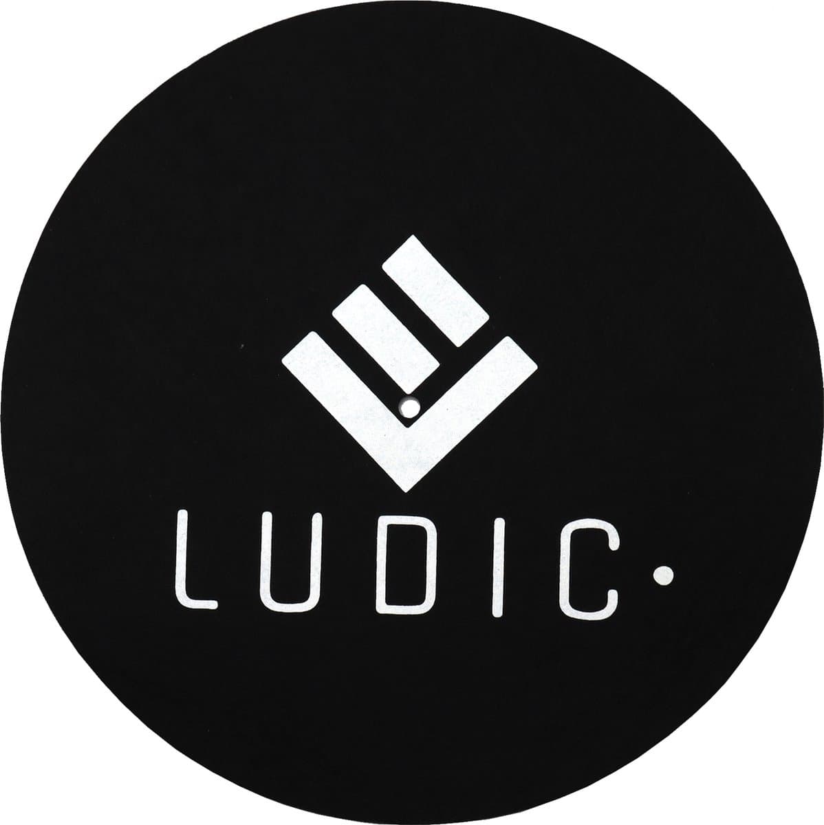 Ludic Anti-static Logo Felt slipmat Black NOstatic LP Mat zwart — afbeelding 1