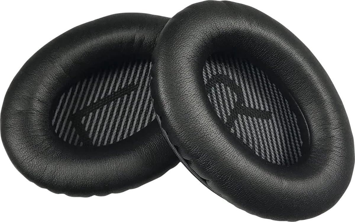 Somstyle Oorkussens Geschikt voor Bose QuietComfort 25/35/35II, QC25, QC35, QC35 II & QC45 Koptelefoon - 2 Stuks - Zacht Schuim - Eiwitleer - Zwart — afbeelding 1