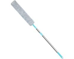 Reinigingsgereedschap - Stofwisser - Onder meubels - Uittrekbare handgreep - 126 cm lang - Grijs — afbeelding 1